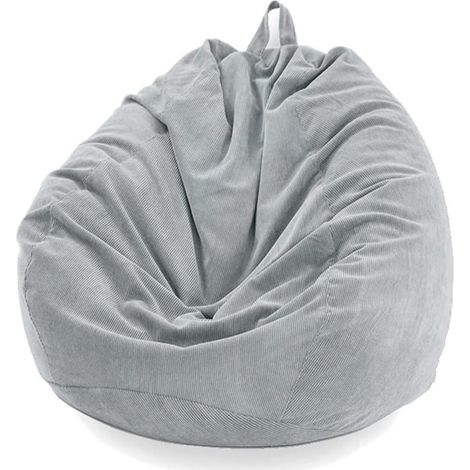 Housse pouf poire velours côtelé fauteuil poire sans remplissage détente (1/5)