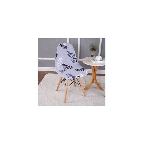 TAISHENGDA-Lot de 2 housses de chaise extensibles motif coquillage, housse de chaise moderne imprimée antidérapante et anti-poussière (1/5)