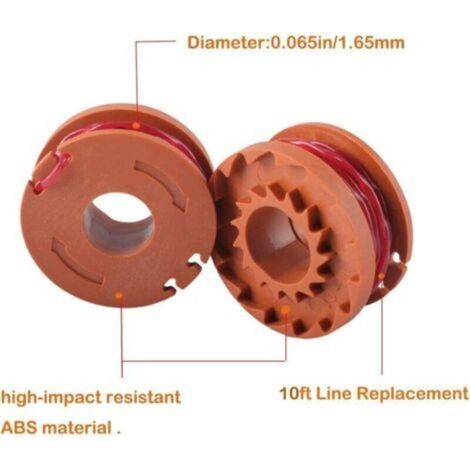 WA0010 Lot de 13 bobines pour tondeuse Worx WG180 WG163 (1/3)