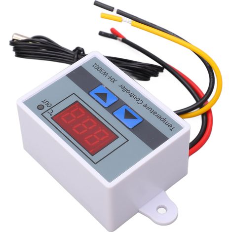 Régulateur de température XH-W3001 thermostat numérique -50 à 110℃ sonde étanche 1m boîtier ABS 10A 100-220V 1500W pour climatisation incubateur (1/5)