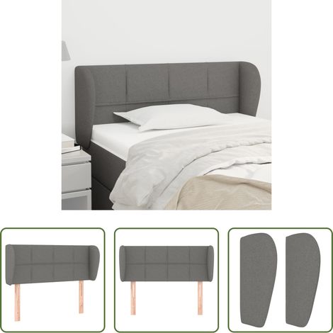 vidaXL Cabecero de tela gris oscuro 83x23x78/88 cm (1/5)