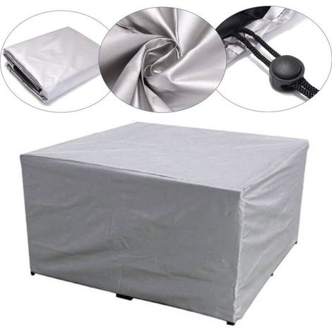 Housses Pour Mobilier De Jardin 11511570cm Couverture Pour Meuble De Jardin 210D Oxford Tissu Imperméable Coupe-Vent Anti-UV Bache Protection Table De Jardin Exterieur-Argent (1/5)