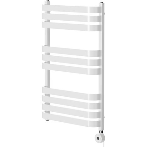 Vasco White 800mm x 500mm Digital Thermostatic Electric Heated Towel Rail (1/5)