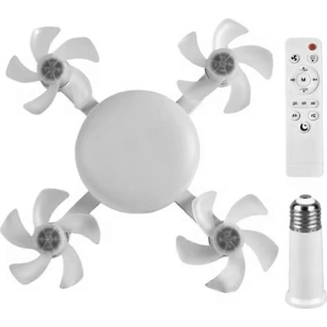 E27 LED Ceiling Fan Light avec Remote Control Dimmer Function 60W Ceiling Light Drone Shaped Fan Light pour Living Room (1/5)