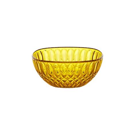 Guzzini - Vanity, contenedor 21 cm, amarillo azafrán, en SAN Bio-based y SMMA Bio-based - TERRA