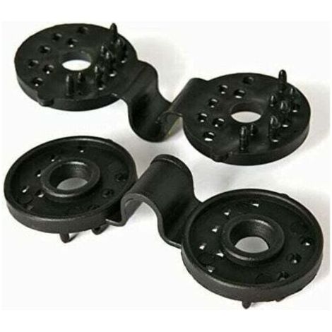Lot de 10 œillets noirs - Idéal pour la fixation à votre jardin, terrasse et balcon - Protection contre le vent et les regards indiscrets-- (1/4)
