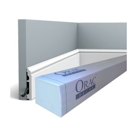 Plinthe décorative polymère rigide 200cm – Carton de 8 pièces – Largeur 1,6cm – Pour murs et plafonds – Installation facile avec colle Orac Decor