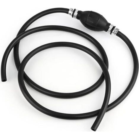 Pompa carburante manuale universale in gomma – tubo flessibile da 8 mm × 1,9 m per benzina, gasolio e olio combustibile