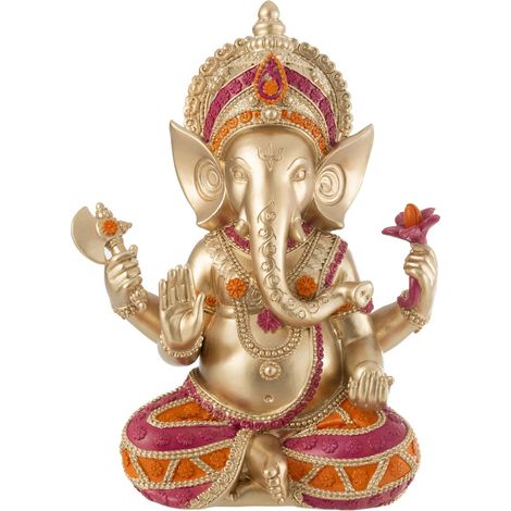 Statuette Déco en Résine "Ganesha" 28cm Multicolore
