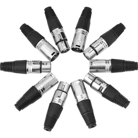 Adaptateur pour câble microphone XLR 3 broches (5 paires de connecteurs mâles et femelles)