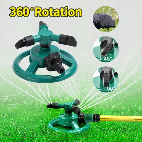 (Bleu1) Buse rotative automatique à 360° avec jet réglable pour l'irrigation des pelouses, jardins et exploitations agricoles, économisant l'eau grâce à son système d'arrosage à raccord rapide. (1/4)