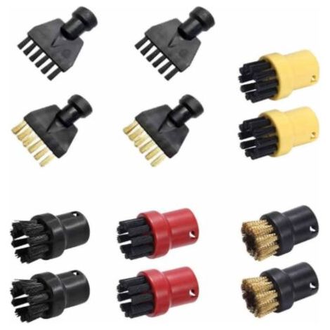 BUNTHAUS 12pcs Brosses Accessoire Nettoyeur Vapeur pour Karcher pour Karcher SC1 SC2 CTK10 SC3 SC4 SC5 SC7, pour Cuisine,Salle de Bain (1/5)