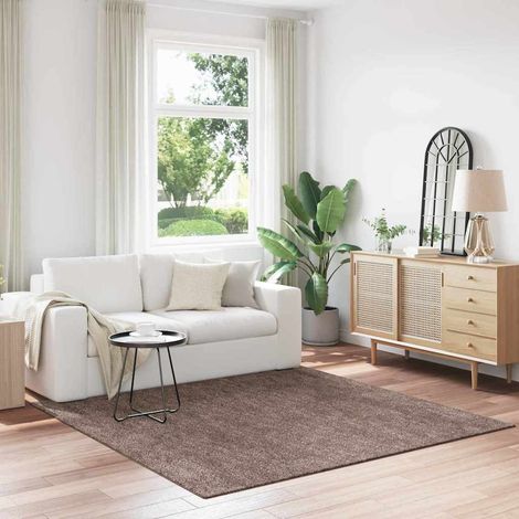 Anti-Rutsch Shaggy Teppich Braun 200 x 200 cm PP vidaXL (1/5)