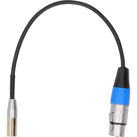 Câble Audio 3 Broches Mini Mâle vers XLR Femelle, Boîtier Alliage Zinc, Coque Cuivre, 30cm (1/5)