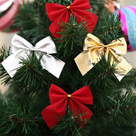 36-teiliges Set Mini-Weihnachtsschleifen, dekorative Schleifen, Schleifenbänder (1/5)