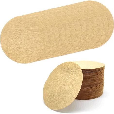 Papier filtre à café - 400 pièces - Filtres à café - Papier - Fibre de bois - Filtres - Rond - Remplacement Van filtres Micropapier - Outils Barista - Pour machines à café et espresso - 58 mm - Khaki (1/5)
