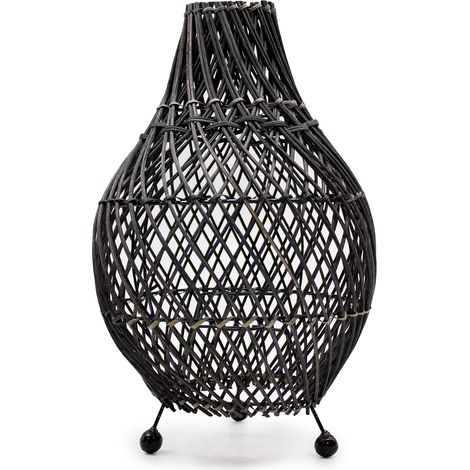 Lampes de table en rotin - Noir- Vendu par 1 (1/4)
