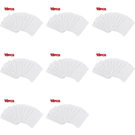 80 cartes d'accès RFID blanches 125 kHz 0,8 mm (1/2)