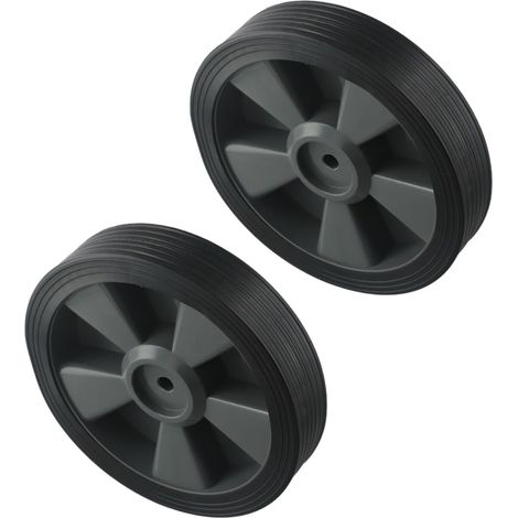 Roue de barbecue, diamètre extérieur 195 mm, roue en plastique pour barbecue à gaz et autres marques, 2 pièces, résistant à la chaleur (1/5)