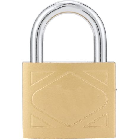 Cadenas d'extérieur domestique avec 3 clés, cadenas en laiton et fer d'épaisseur moyenne pour porte ou armoire (40 mm) (1/5)