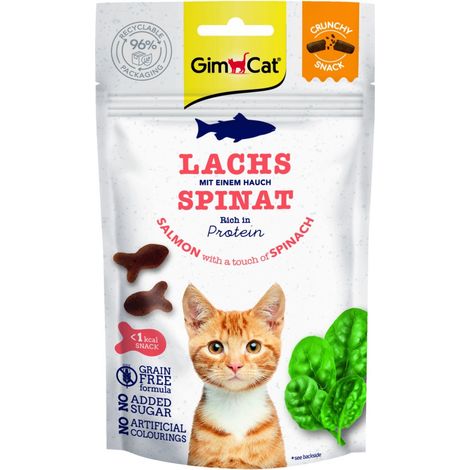 GimCat  Snack croccante 50 g - Salmone e spinaci 50 g