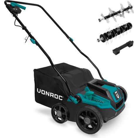 VONROC Arieggiatore / Scarificatore 1300W  Con cassetta raccoglitore da 35L