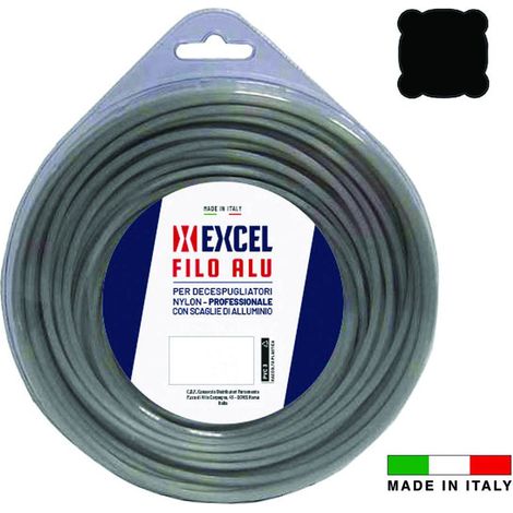 Filo per decespugliatore in nylon quadro alu - Specifiche: - Ø mm.3,3 in matassa da mt.12