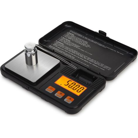 VURAHOME - Balance de Cuisine, 50g/0.001g Balance de Poche Numérique, Balances Alimentaires de Précision 0,001 g, avec Étalonnage Poids 50g, Pince à Épiler, Fonction de Tare, LCD Rétroéclairé (1/5)