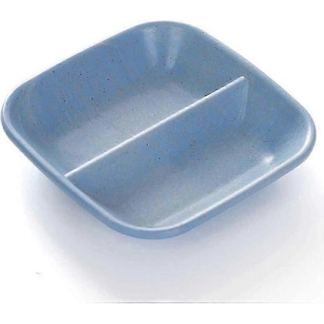 Récipient multifonction à deux compartiments pour sauces, condiments ou amuse-bouches (bleu) (1/5)