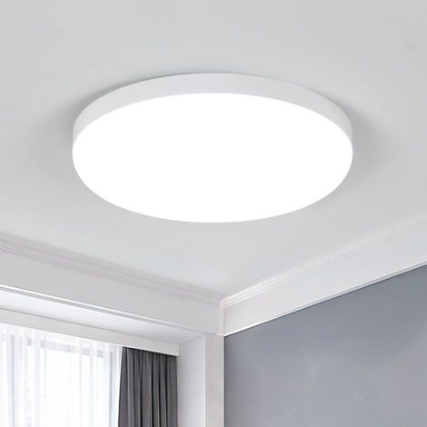 Plafonnier LED étanche IP44 32W 6000K – Ultra-mince 24cm – 2958 lumens pour salle de bain, cuisine, couloir (1/5)