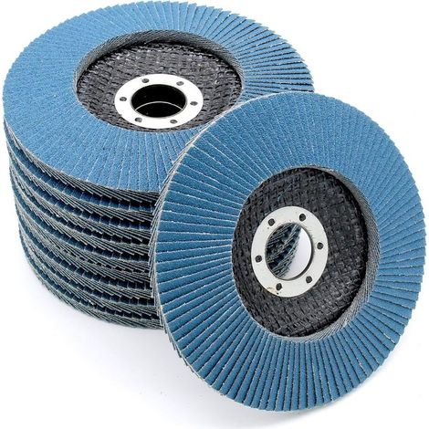 Compartiments Disques │ bleu │ 10 pièces │ Ø 125 mm │ grain 80 │ Inox │ Disques Abrasifs │ Disques à Lamelles (1/5)