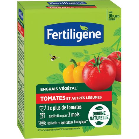 Engrais Végétal Tomates et Légumes 1,2 kg pour 2 Fois Plus de tomates Seulement 1 Application en 3 Mois Jusqu'à 20 Plants Environ Produit 100% Naturel avec zéolite (1/2)