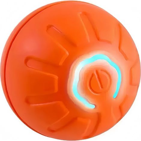 Balle à rouler intelligente en forme d'engrenage pour animaux de compagnie (orange) - Jouet à mâcher en silicone, outil d'interaction et d'auto-divertissement pour animaux de compagnie
