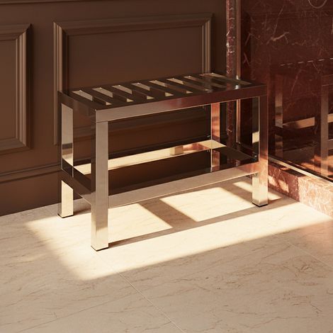 BATHBAZAAR - Banc inox brillant Plazza
