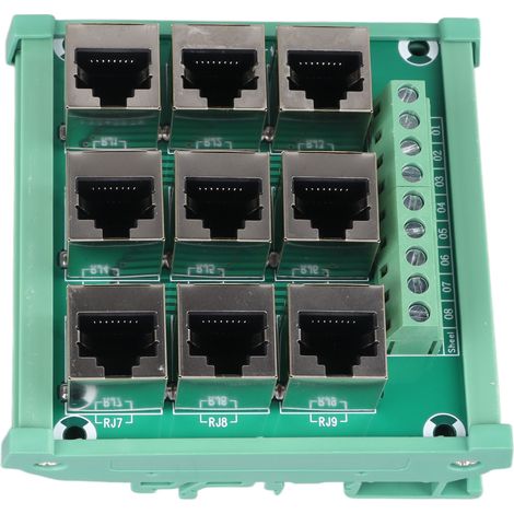 Bloc de jonction 9 voies pour bus, transmission stable, haute efficacité, design compact, plaque de dérivation pour équipement. (1/5)