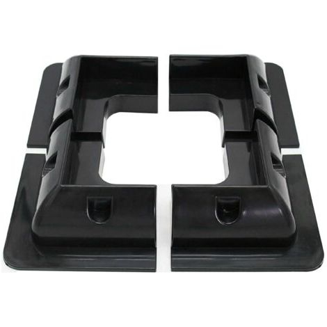 Lot de 4 supports de panneau solaire, en plastique ABS, équerre de fixation d'angle sans perçage, kit de montage pour toit, camping-car, bateau (noir) (1/5)