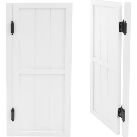 【Maison connectée】Porte battante en bois massif Double porte de séparation pivotante pour salon, cuisine, bar, couloir Design intérieur épais demi-taille (1/5)