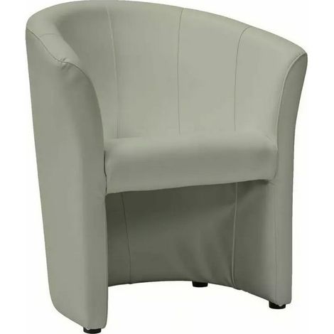 Fauteuil cabriolet confort écocuir gris Tisso (1/4)