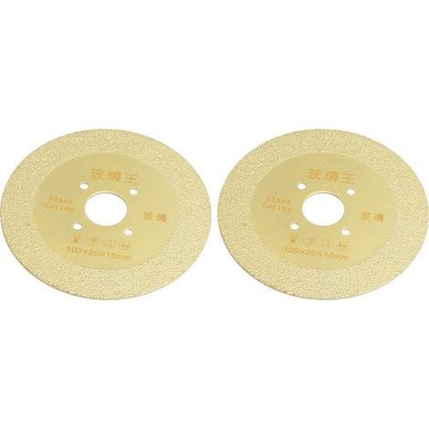 2 x 100 mm Keramik-Diamant-Sägeblätter für Winkelschleifer, zum Schneiden von Porzellan (100 x 15 mm / 3,9 x 0,6 Zoll). (1/5)