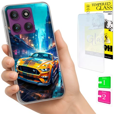 Funda para Motorola Edge 60 Pro con carcasa trasera y cristal 9H. (1/5)