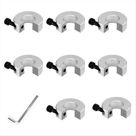 8 piezas de topes para rieles lineales SBR16 con eje de aleación de aluminio (1/5)