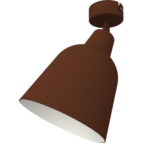 LUMICOM DONG Plafoniera, 1X E27, max 42W, metallo, corten/bianco, D.16cm
