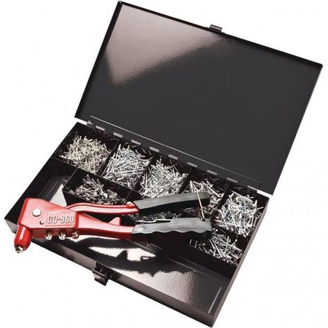 Coffret 430 Pièces Rivets Multiserrage avec Pince GO960 - Fixation Rapide et Durable - D-Work (1/4)