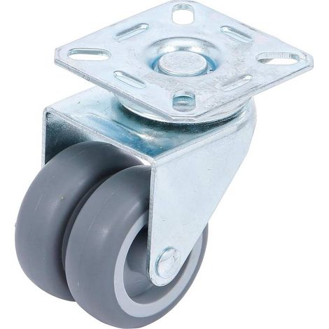 Roulette Double de Direction D.50 mm - Acier, Polyuréthane - Maniabilité et Robustesse - D-Work