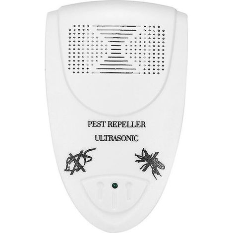 Répulsif à ultrasons pour chauves-souris et souris (lot de 2) - Repousse les chauves-souris en 72 heures (blanc) (1/5)