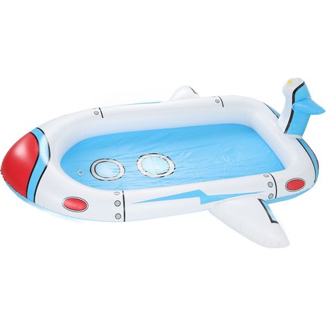 Piscine gonflable avec arroseurs en PVC pour enfants, tapis de jet d'eau mignon, jeux de fontaine pour jardin, bateau volant (1/5)