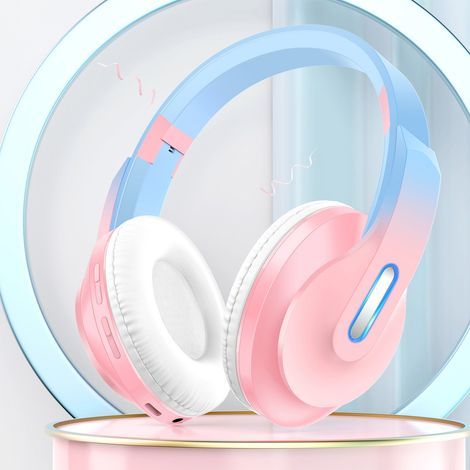 Casque Bluetooth 5.1 - Autonomie 6 à 8 H - Prise 3,5 mm et Slot MicroSD - Pour Apprentissage Télétravail Appels - 1 Pièce