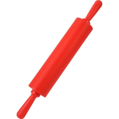 Rouleau à Pâtisserie en Silicone Rouge pour Cuisine Maison - Ustensile Pizza Pâte à Biscuits (1/5)