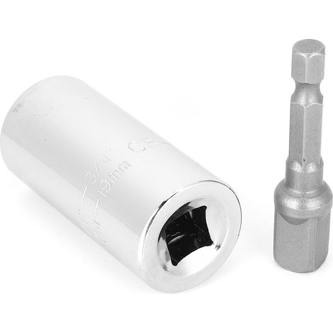 Douille universelle multifonctionnelle 3/8 Argent 55 Tige de connexion en acier Outil manuel 7-19 mm (Douille universelle pour tige de connexion) (1/5)
