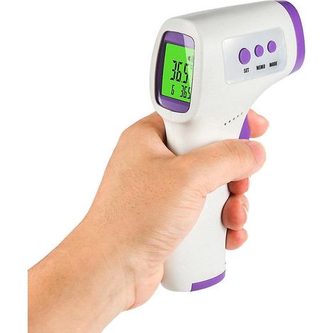 Digitales Infrarot-Körperthermometer mit hoher Genauigkeit, berührungslos, für Ohr- und Stirntemperaturmessung (1/5)